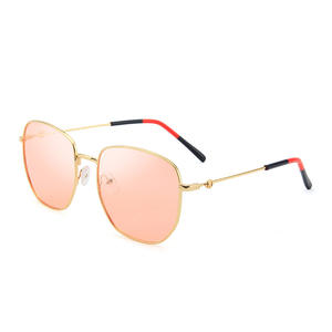 Nouvelles lunettes de soleil carrées en métal K3-3811, monture dorée, polarisées UV400, unisexe, design irrégulier, type 3, verres AC - Product Image 3