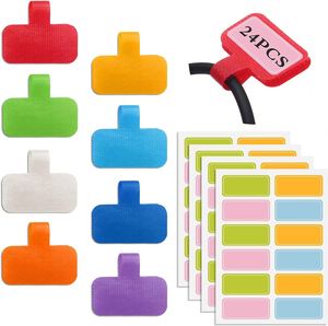 Attaches-câbles auto-adhésifs multicolores personnalisés et attaches auto-agrippantes pour gestion des fils, étiquettes en nylon écologiques pour cordons, formes inscriptibles - Product Image 3