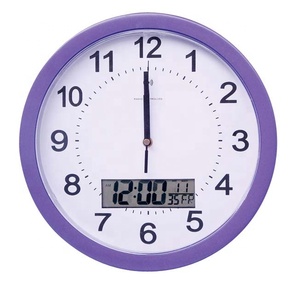 12 "đồng hồ tròn Trạm thời tiết đồng hồ treo tường với nhiệt độ đồng hồ treo tường - Product Image 2