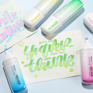 Kmay K-377B-4A bán buôn 4 sự thức tỉnh màu sắc tốt ban dòng tip long lanh <span class=keywords><strong>Highlighter</strong></span> OEM/ODM văn phòng phẩm <span class=keywords><strong>Highlighter</strong></span> - Product Image 5