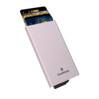 Tarjetero Delgado de Aluminio Personalizado CardHoda, 6 Pulgadas, 8mm de Grosor, con Bloqueo RFID, Anti-Robo, Seguro para Tarjetas de Crédito, para Bolsillo Delantero