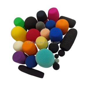 Cubierta de Espuma para Micrófono de 75 mm, Precio de Fábrica, Pantalla Antiviento de Espuma Tipo Bola Negra para Micrófono <span class=keywords><strong>SM58</strong></span> - Product Image 1