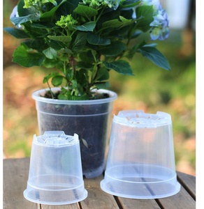 <span class=keywords><strong>Maceta</strong></span> <span class=keywords><strong>Transparente</strong></span> de PP Ecológica para Control de Raíces, Diseño de Orquídea Mariposa, para Hogar y Jardín - Product Image 3