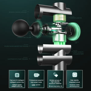 Fábrica de atletas de ginástica LED tela sensível ao toque pistola de massagem vibratória relaxamento muscular de tecidos profundos para aplicação corporal - Product Image 2