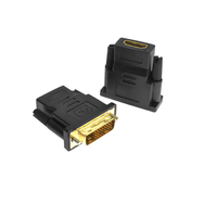 Adaptador DVI a HDTV para interfaz DVI a HDMI, conversión bidireccional, convertidor de vídeo DVI macho a HDTV hembra para PC, HDTV, proyector