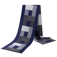 Écharpe longue et chaude à carreaux pour homme en polyester, accessoire de mode décontracté pour l'hiver