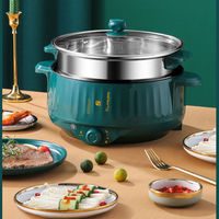 Casserole électrique 2,2 L antiadhésive à simple ou double couche pour 1-2 personnes, multicuiseur pour la maison et l'hôtel