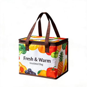 Bolsa Térmica para Almuerzo con Logotipo Personalizado, Venta al por Mayor de Fábrica, MOQ Pequeño, Bolsa Refrigerante Portátil Reutilizable para Entrega de Alimentos, para Picnic - Product Image 1