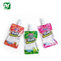 Pochette pour bec de boisson avec trou de suspension Sac en plastique d'emballage de jus imprimé transparent personnalisé