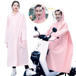 Imperméable en EVA pour adultes avec capuche à double bord détachable, poignets élastiques et gants intégrés - Randonnée, portable et tendance, unisexe - Product Image 3