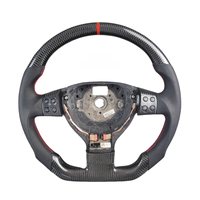 Volant de voiture en cuir perforé de haute qualité avec fibre de carbone, accessoires de voiture, volant pour Volkswagen B6 MK5 Golf 5 GTI R