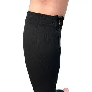 Компрессионные Высокие эластичные чулки до колена спортивные носки с молнией для занятий спортом
