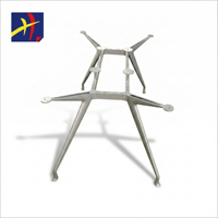 Cadre de table de salle à manger ou de bureau moderne réglable en hauteur avec acier enduit de poudre blanche et pieds chromés 4 pieds