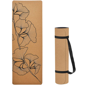 Tapis de yoga en liège épais personnalisé LEECORK - Écologique, antidérapant avec TPE/caoutchouc recyclable, taille et épaisseur personnalisables - Product Image 1
