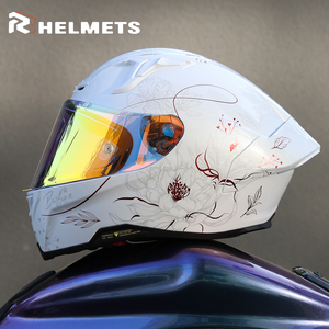 Casque intégral de motocross pour hommes et femmes, coque ABS, quatre saisons, avec aileron arrière, certifié 3C, homologué DOT et ECE - Product Image 3