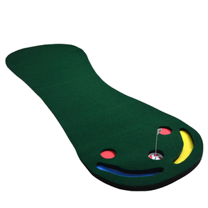 Tapis d'entraînement de mini-golf d'intérieur à 3 trous en gros, modèle GOLFMAT-47, personnalisable, marque fabriquée en Chine, emballé en lot de 100 - Product Image 4