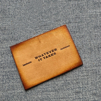 Étiquette en cuir véritable personnalisée, écologique, vintage, couleur vieillie, pour jeans, gravée, estampée, imprimée, à coudre