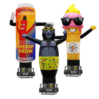 Danseur gonflable publicitaire personnalisé Popcorn Chef, figurine gonflable amusante, personnage agitant la main, en tissu Oxford avec souffleur