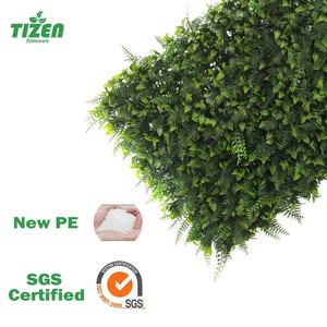 Tizen заводская цена зеленое декоративное растение Искусственные пластиковые листья Зеленая трава настенная панель зеленая стена фон - Product Image 4