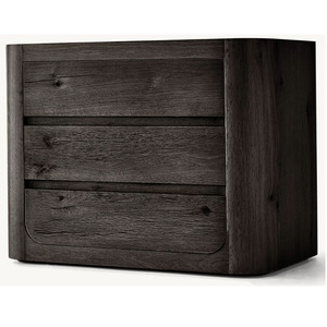 OSLO CLOSED NIGHTSTAND rh FURNITURE Modern Luxury NightStand Closed <b>Bedroom</b> Nightstands With Drawer - Product Image 4