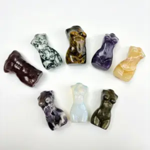 Hot Products Polished Crystals Healing Stones Crystal Crafts Carved Female Model Crystal Body Carving