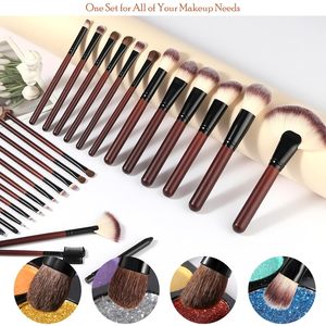 Ensemble de pinceaux de maquillage en poils d'animaux, super doux, pour poudre libre et fard à joues, 26 pièces avec sac – Vente chaude - Product Image 4