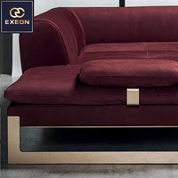 Canapé de salon moderne de luxe confortable en tissu mat Canapé de salon moderne décoré au design modulaire