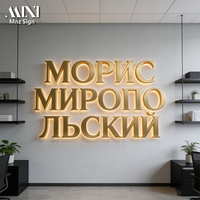 Enseigne lumineuse LED 3D personnalisée en métal rétroéclairé, lettres murales extérieures pour entreprises, salons, logos d'entreprise, bureaux, magasins, transformateur inclus