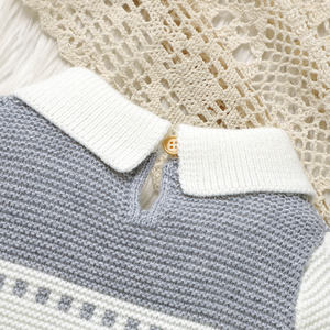 Mimixiong Penjualan Terlaris OEKO-TEX Pakaian Bayi Lembut dan Hangat Bayi Baru Lahir Balita Pakaian Tidur Rajut Bayi Model Footie <span class=keywords><strong>Crochet</strong></span> Romper Lengan Panjang - Product Image 4