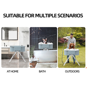 Logo personalizzato all'ingrosso regolabile Anti-scivolo pieghevole gatto <span class=keywords><strong>Pet</strong></span> Dog vasche da bagno - Product Image 4