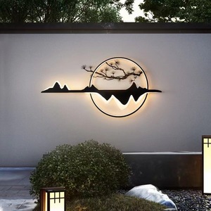 Lámpara Solar de Pared para Exteriores, Impermeable, Estilo Jardín Chino, Luz Decorativa para Patio, Villa, Valla y Pared - Product Image 1