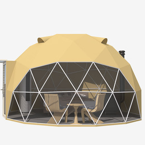 เต็นท์โดมโครงเหล็กทรงจีโอเดสิก ทนลม ป้องกันความหนาว ติดตั้งง่าย สำหรับตั้งแคมป์กลางแจ้ง - Product Image 1