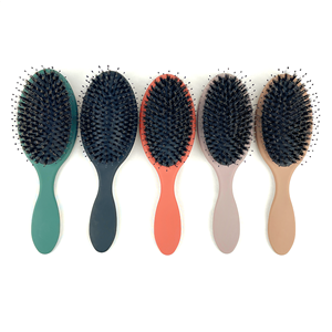Custom Logo <b>Detangling</b> Paddle <b>Brush</b> Tangle <b>Detangler</b> for Wet Dry Scalp Massage Hairbrush Boar Bristle Nylon Hair <b>Brush</b> - Product Image 5