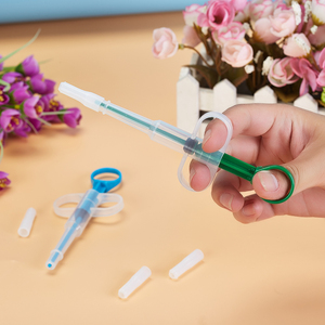 Siringa a punta morbida di piccole dimensioni per animali domestici con alimentazione medica a spinta per medicinali secchi o umidi mangiatoia per cani - Product Image 2