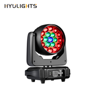 Projecteur de scène à tête mobile 19x15W Beam RGBW 4-en-1 LED Bee Eye Zoom Wash, contrôlé DMX, pour DJ et spectacles nocturnes, équipement d'éclairage