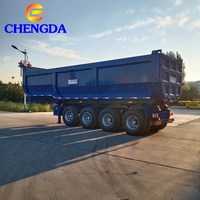 Semi-remorque à benne basculante, 4 essieux, 40 m3, 60 tonnes, 70 tonnes
