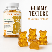 Gummies d'Ashwagandha Marque Blanche 2000mg Faible MOQ 60 Pièces