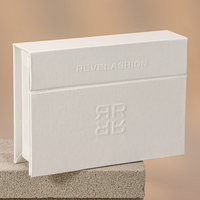 Boîte à cils magnétiques avec miroir, logo personnalisé, étui à cils en carton blanc pour les petites entreprises Etsy, emballage de cils recyclable
