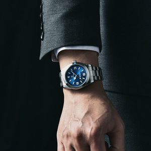 Montre mécanique pour homme Benyar, automatique, bracelet en acier inoxydable bleu, verre cristal, luminescent, résistant à l'eau 50 m, style business - Product Image 4