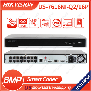 HIK H.265 + 8CH 16CH phát hiện chuyển động 1U 4K 16 POE NVR 2Sata max 8TB Mạng ghi video - Product Image 2