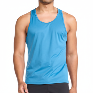 Débardeur sans manches pour homme, respirant, en polyester, col montant, réversible, coupe-vent, vêtements de sport pour la salle de sport, entraînement estival, grande taille - Product Image 2