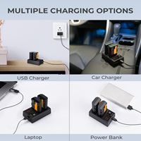 Pengisi Daya Baterai Kamera K&F Concept Dual Slot Quick Charger LP-E6/LP-E6N/LP-E6NH untuk Canon EOS R5, EOS R6, EOS R, EOS 5D Mark IV