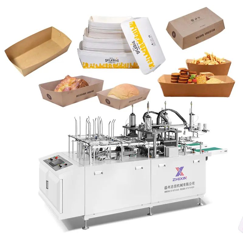 Disposable Cardboard Tray Forming Machine Kraft Paper Take Away Box Making Machine For Cake Box