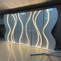 Panneau de fond LED en forme de vague FURUN, écran de fond métallique pour mariage, décoration de scène pour événements et fêtes