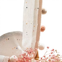 Rideaux Translucides en Tulle à Paillettes Colorées pour Chambre d'Enfant avec Contrôle de la Lumière