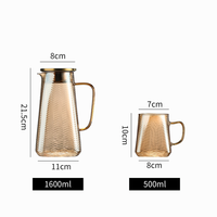 Kwaliteitsglas waterkan, karaf en kanjerset met deksel, hittebestendig, borosilicaat, luxe uitvoering, groothandel, fabrieksleverancier, goedkope prijs