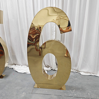 Chiffres 3D dorés pour photomaton de mariage, cadre métallique, décoration de luxe personnalisée, directement de l'usine