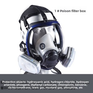 औद्योगिक चित्रकला के लिए बी 1 रासायनिक गैस धूल सुरक्षा के साथ cf01B1 गोलाकार पूर्ण फेस श्वासयंत्र मास्क को मंजूरी - Product Image 3