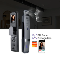 TOPTEQ Tuya serrure de porte sans fil en alliage d'aluminium WiFi biométrique reconnaissance d'empreintes digitales caméra de reconnaissance faciale caractéristiques de sécurité