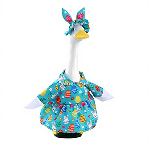 WPET 2026 Nuovo Vestito da Oca Pasquale per Veranda, Design Cartone Animato Popolare e Carino, Stile Principessa, Stampe Uova e <span class=keywords><strong>Conigli</strong></span>, Verde/Rosa, Poliestere - Product Image 4